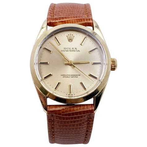 rolex oyster perpetual on leather band